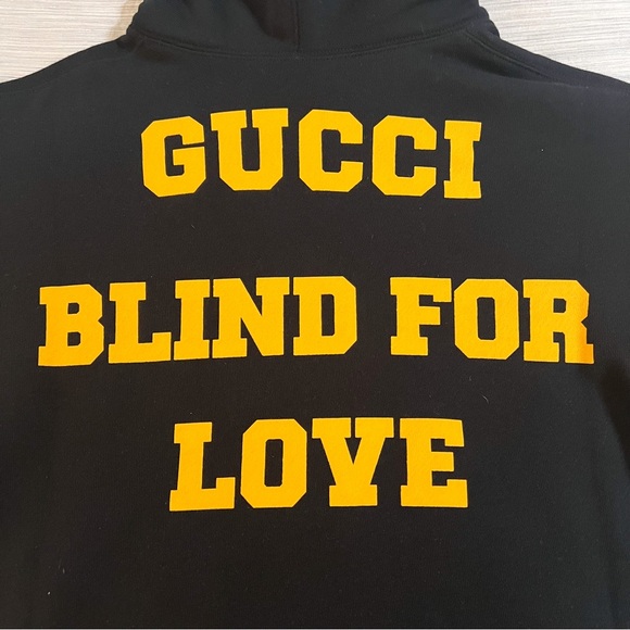 GUCCI SS21 BLIND FOR LOVE Printing Striped Pullover Hoodie - Picture 8 of 16